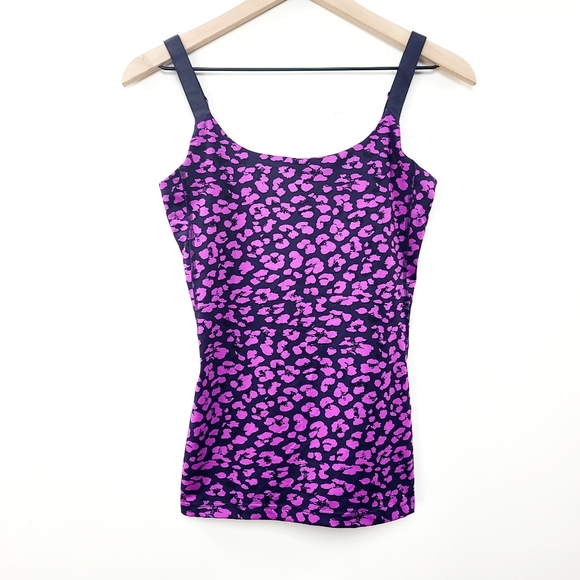 Lululemon Athletica Women's Pink Barre None Cheetah Tank Size 4 - Picture 2 of 5